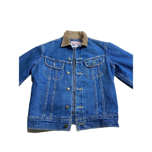 Vintage Lee Storm Rider Jacket Jean Jacket Warm Wool Lined Union Made Coat - Picture 3 of 8